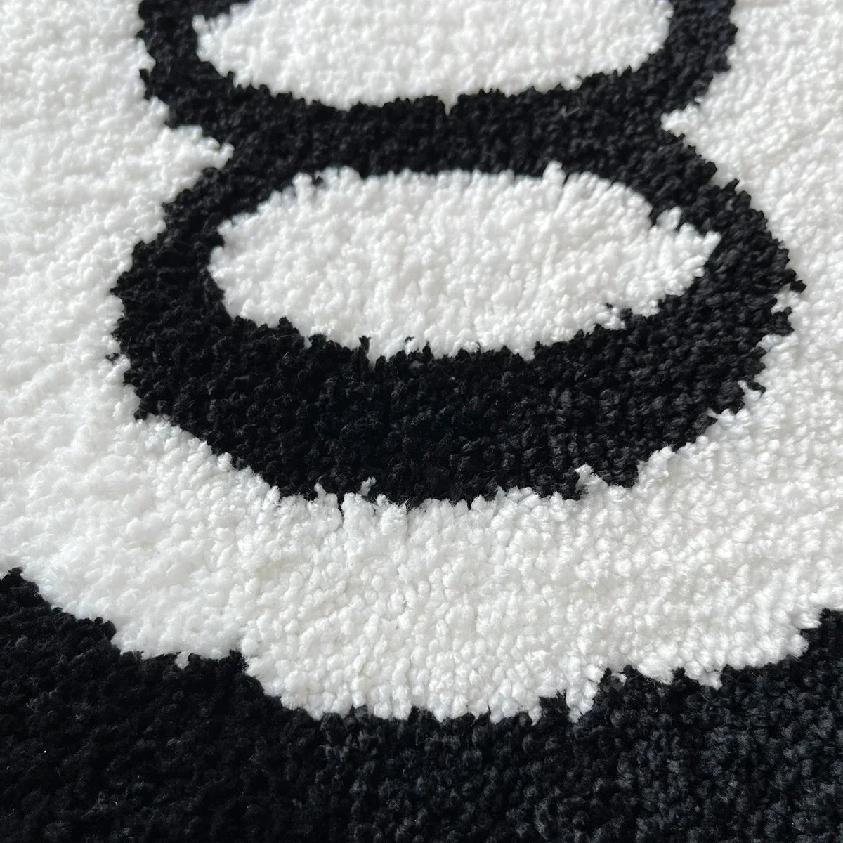 Black Billiards Plush 8 Ball Rug Creative Soft Anti-slip Carpet Round Skin Friendly 8 Ball Mat Hoom Decor