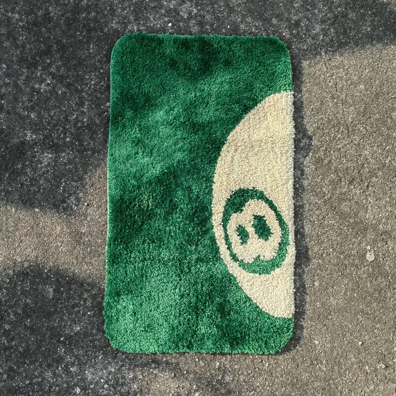 Green 8 Ball Carpet Doormat Rectangle Non-slip Bath Mat Soft Plush Fullfy Tufted Rug Home Decor Living Room Bedroom Floor Mat